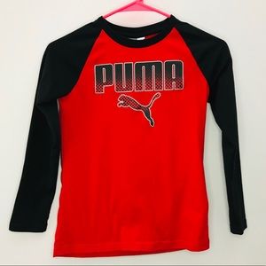 Puma Red and Black Baseball Tee